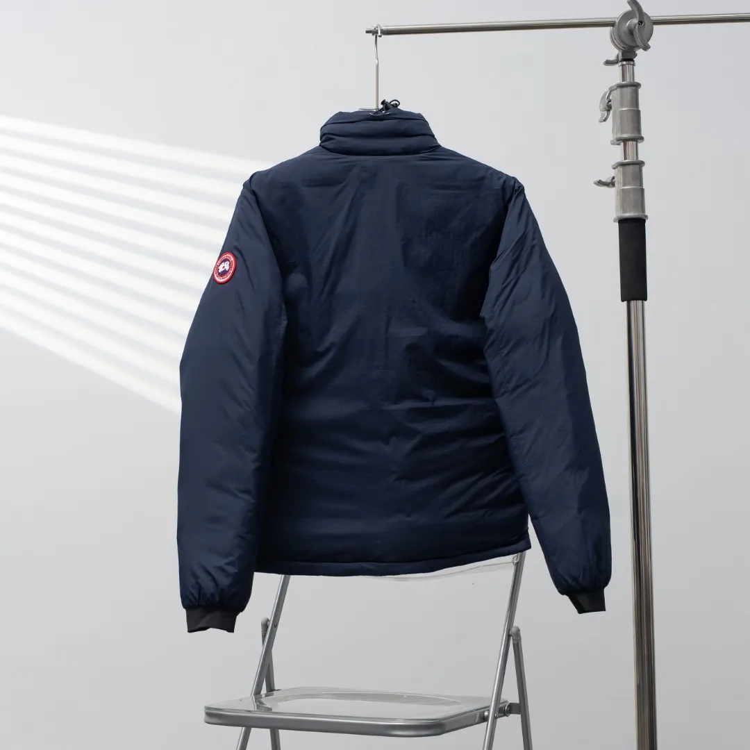 P880 CANADA GOOSE丨Canada Goose 5079 single zipper sleeve logo stand collar down jacket Color: Dark Blue Size: S-XXL
